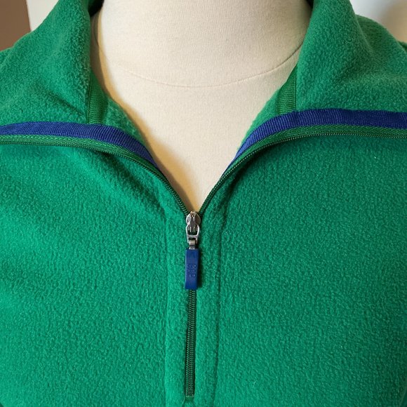 GAP Green Fleece Sweater 1/4 Zip Up Mock Neck Pullover Size Small/XS - Picture 6 of 10